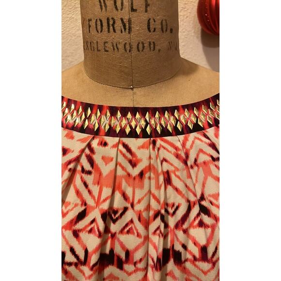 Dress Barn Geometric Multicolor Dress Size 14 - Picture 3 of 12